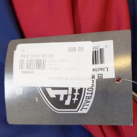 2/$20 NWT Montreal Alouettes yoga pants football - Picture 6 of 7
